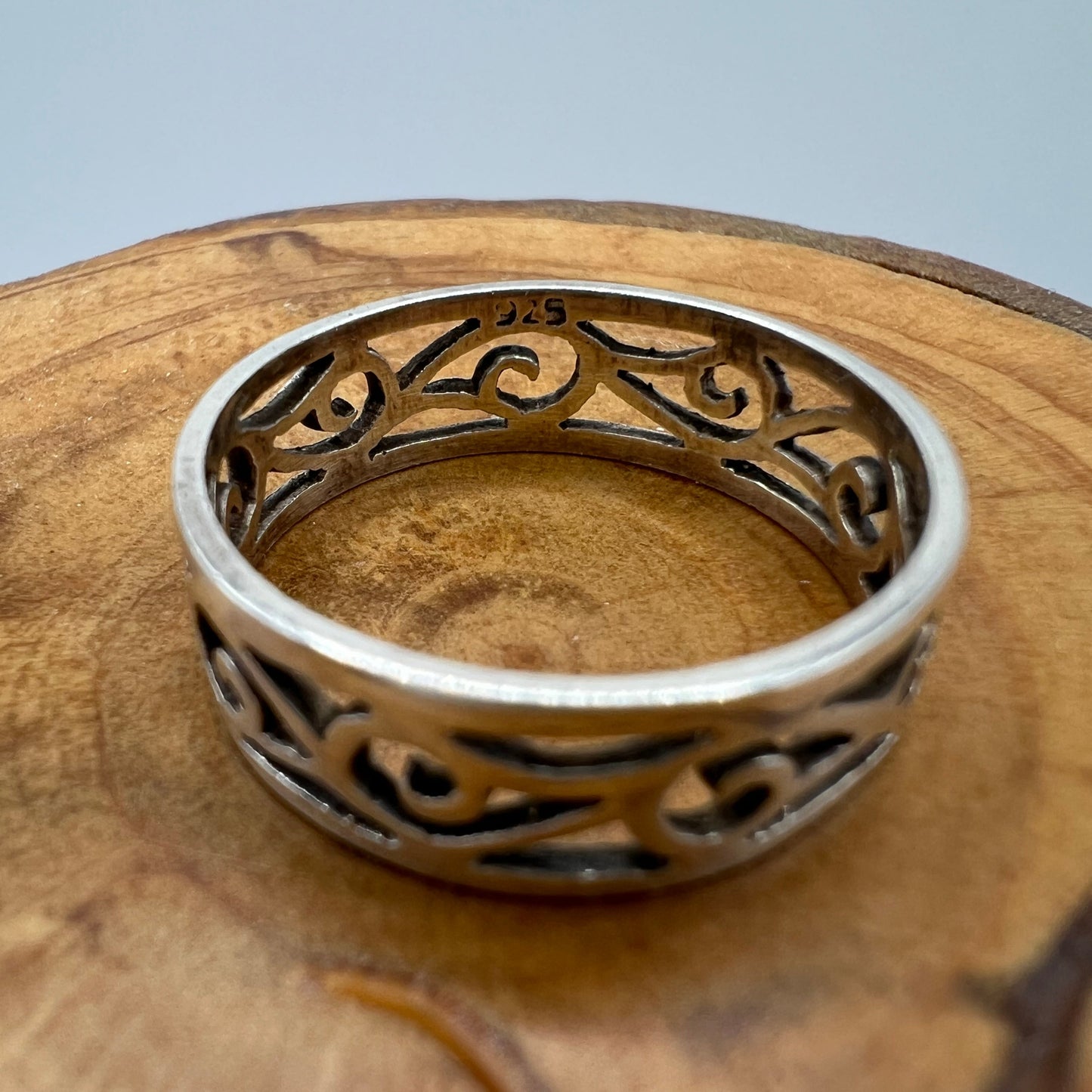 Sterling Silver Cutout Band - Size 7