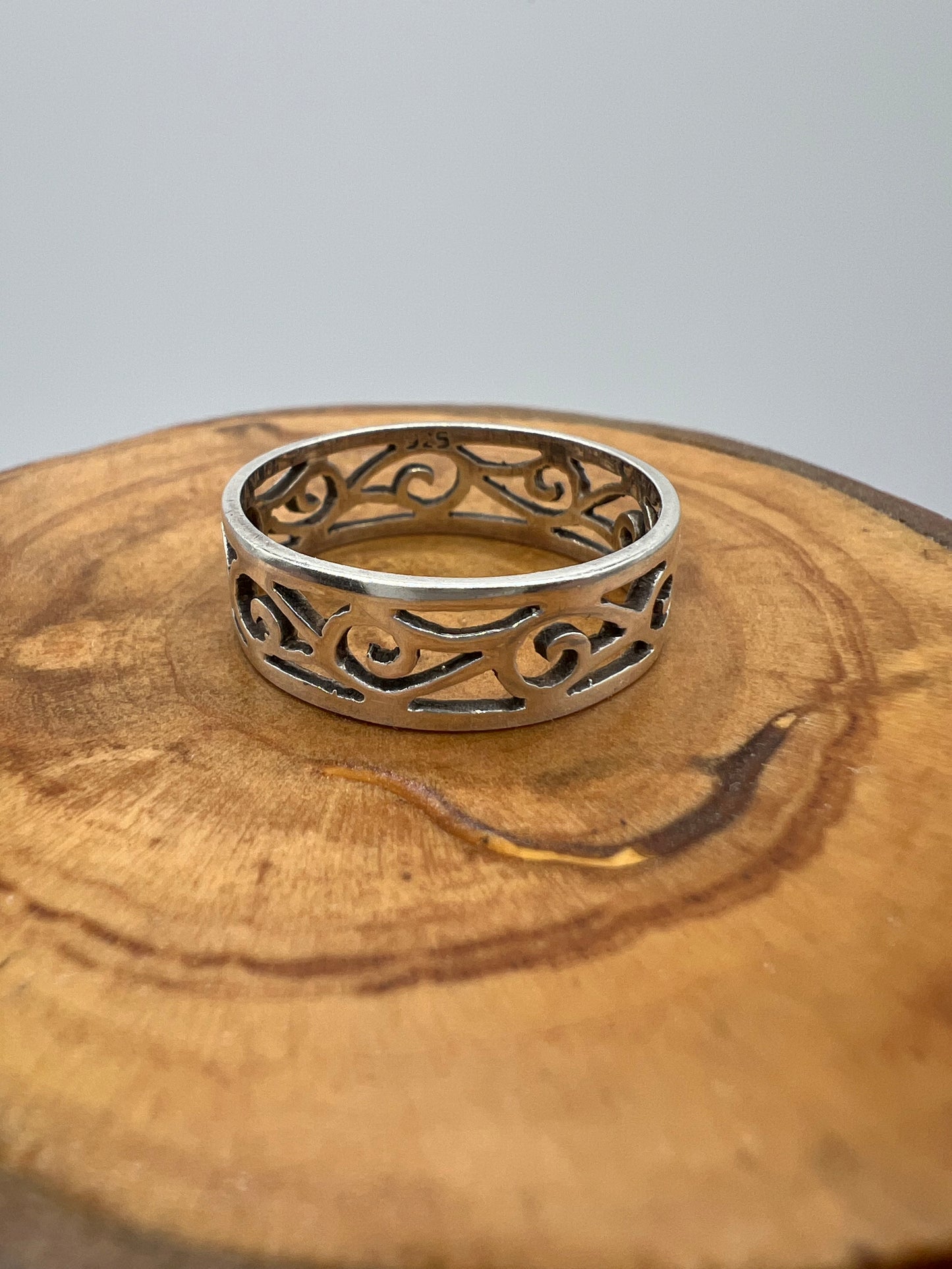 Sterling Silver Cutout Band - Size 7