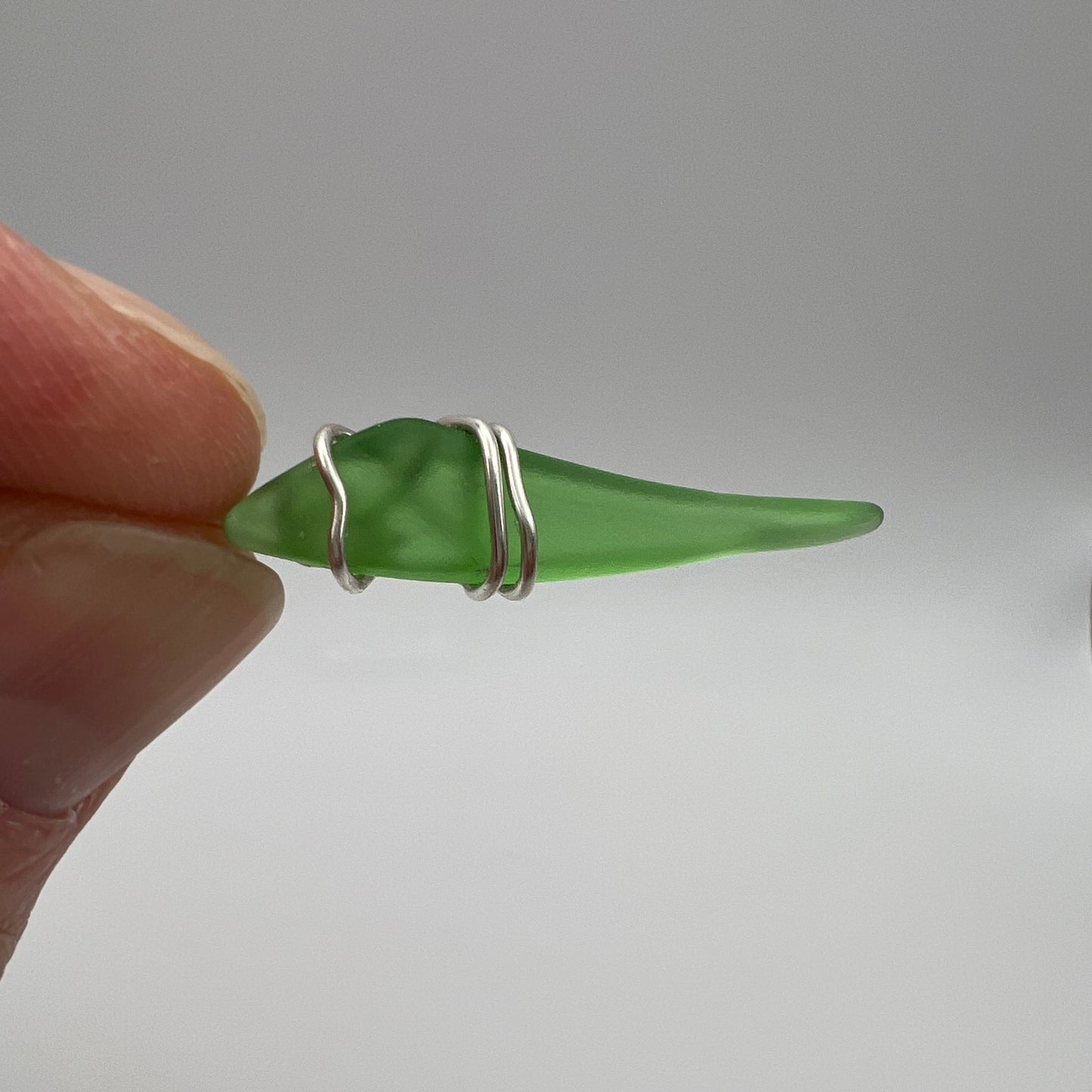 Sea Glass Pendant ( Small ) Green