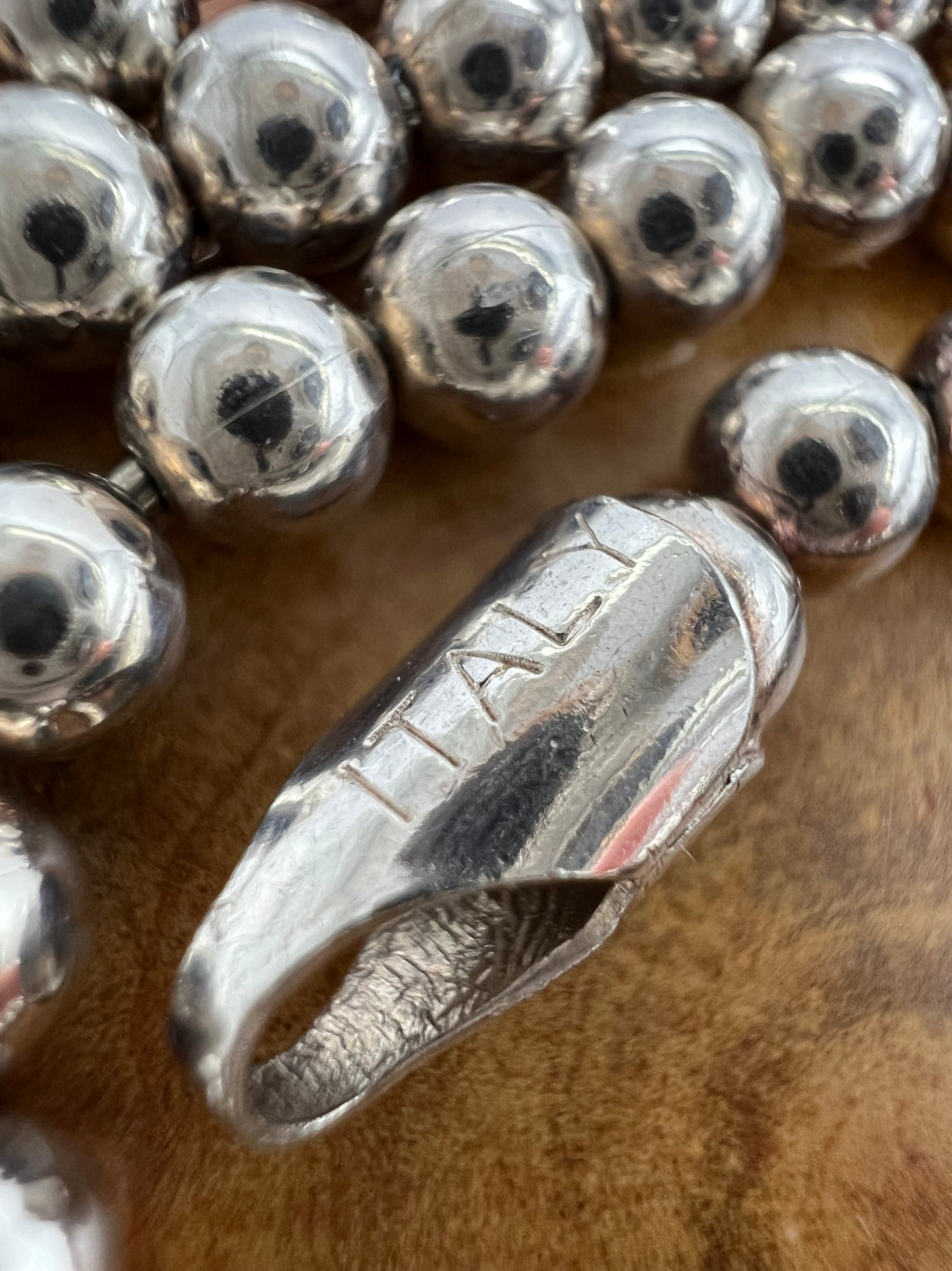 Vintage Sterling Silver Ball Chain Necklace 4mm - 24g - 20.25” Made in Italy