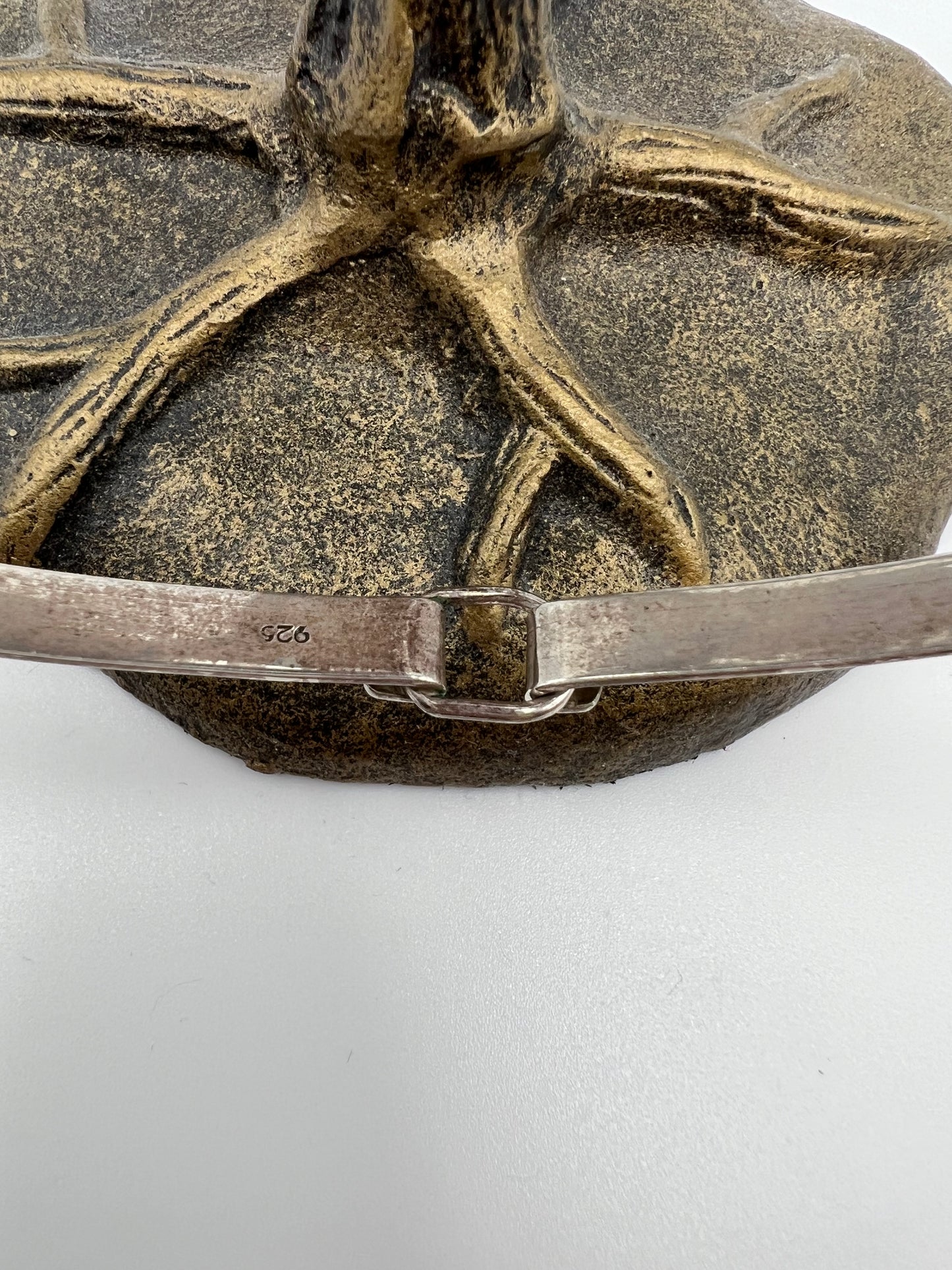 Vintage Solid Sterling Silver Collar Necklace With Clasp
