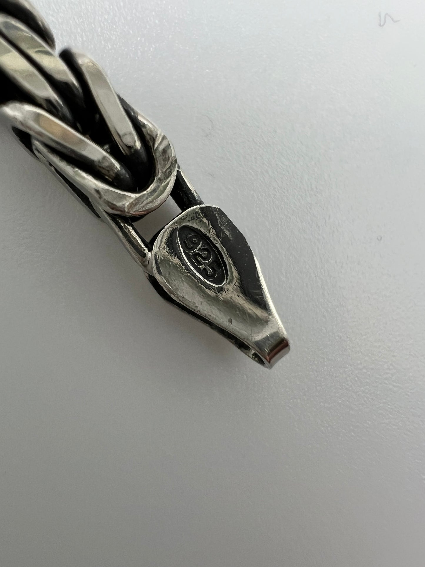 Italian Sterling Silver Square Byzantine Chain Bracelet 7.75”