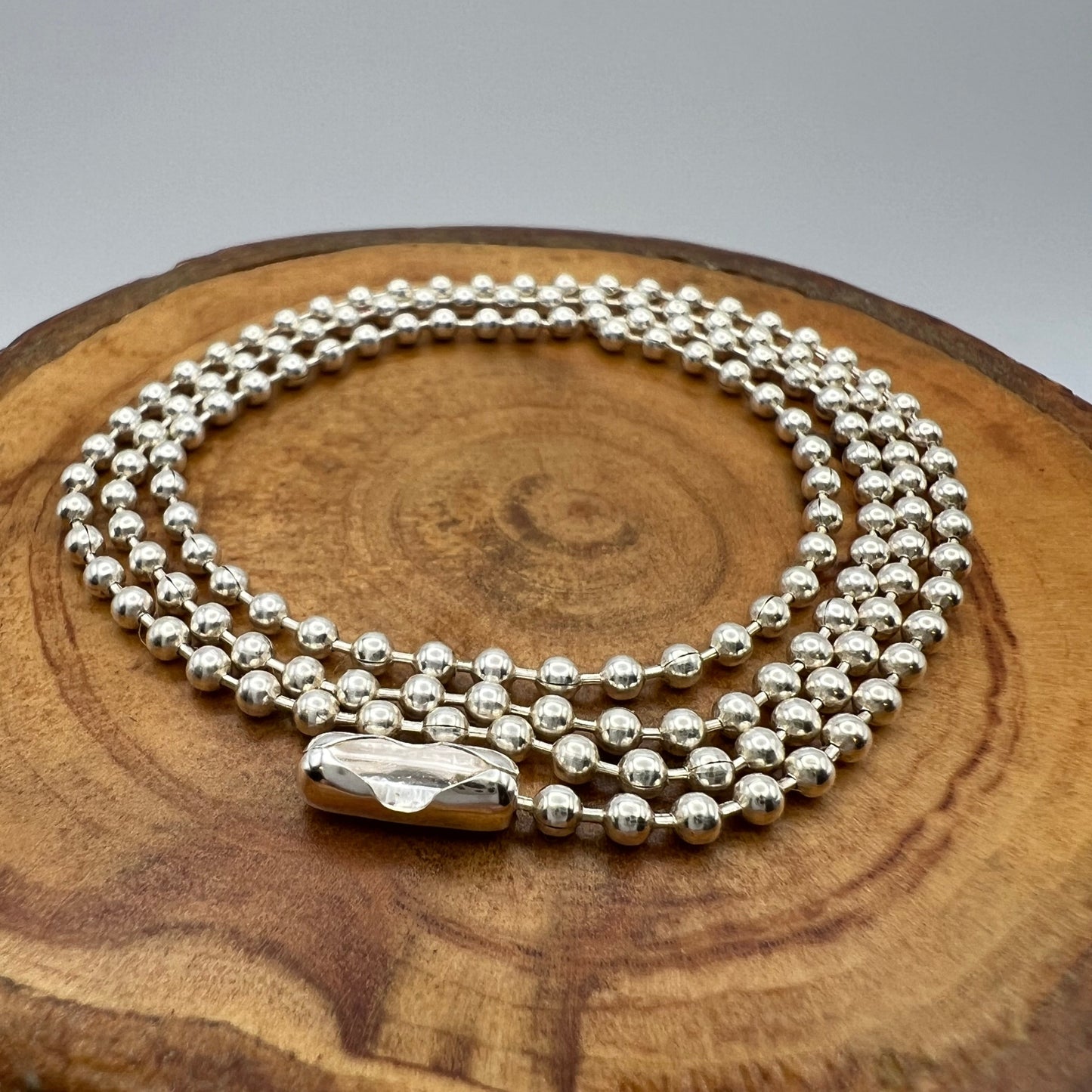 16” Sterling Silver Bead/Ball Chain Necklace 2.1mm - Made in the USA