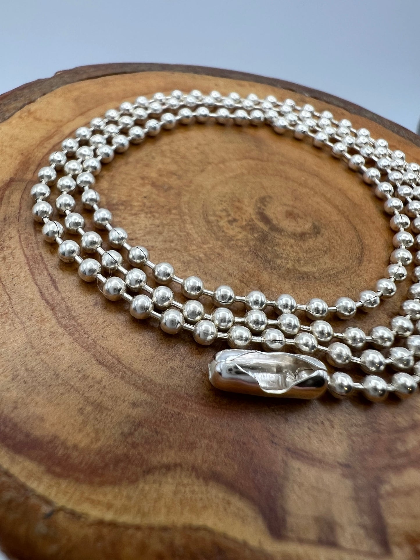 16” Sterling Silver Bead/Ball Chain Necklace 2.1mm - Made in the USA