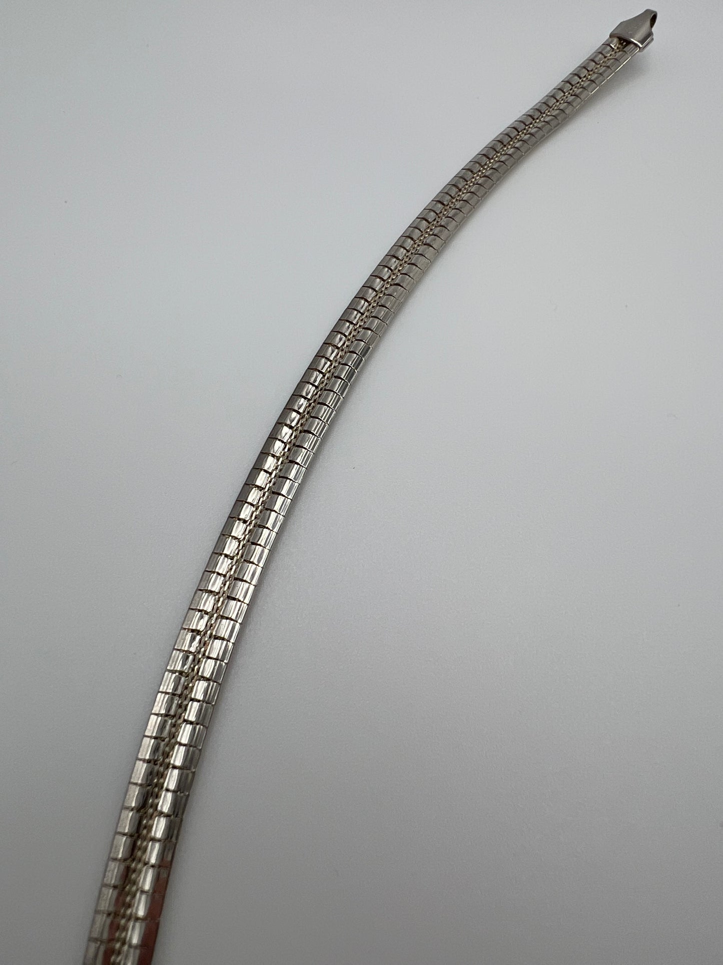 Vintage Sterling Silver Chunky Omega Chain 17” Necklace 27.9g