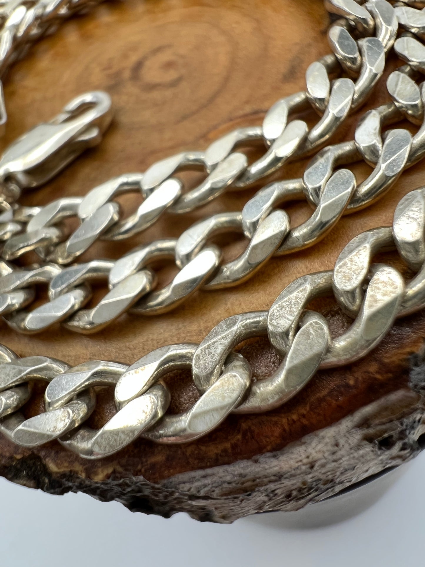 19” Italian Sterling Silver Curb Chain Necklace 27.2g