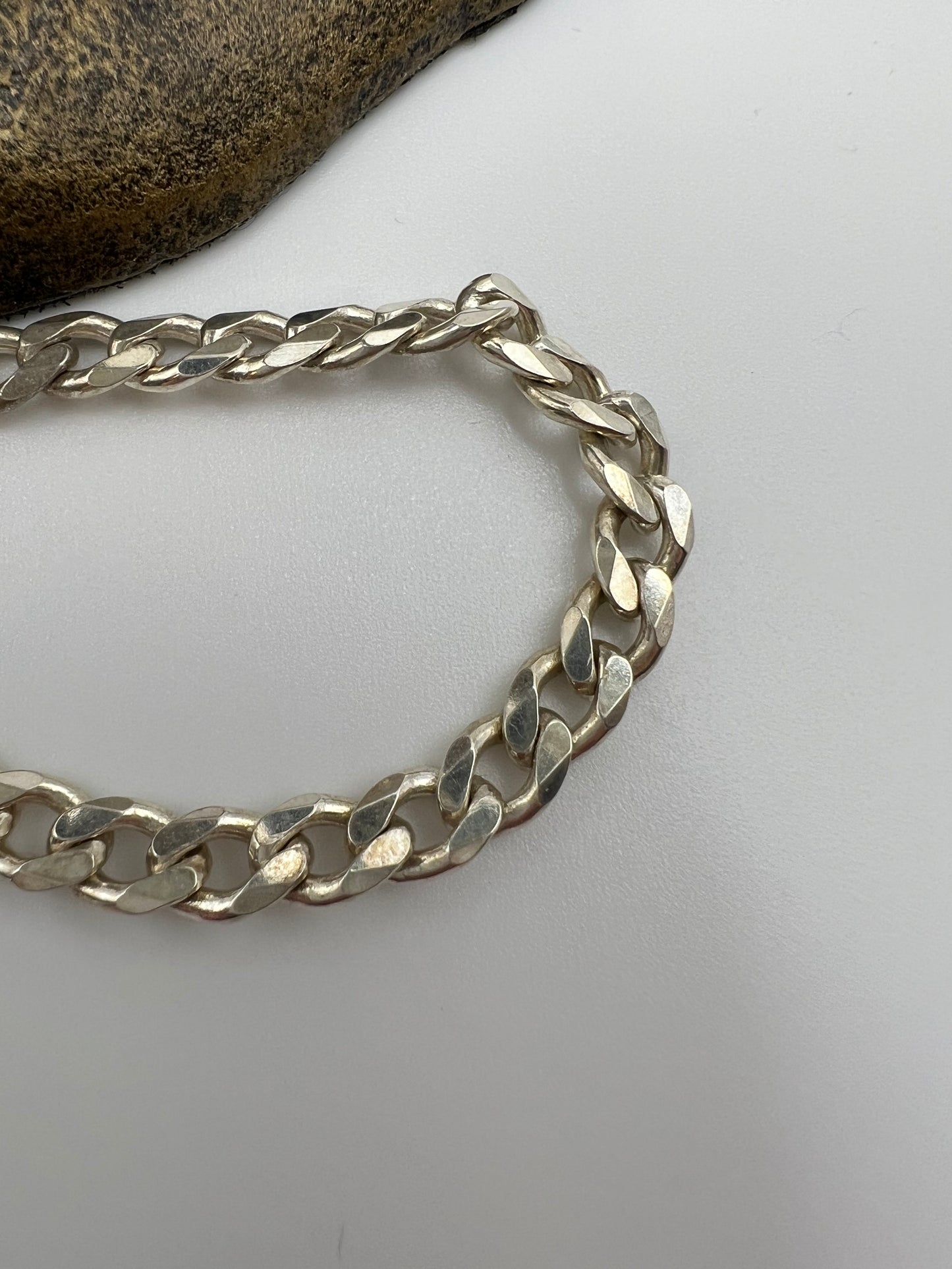 19” Italian Sterling Silver Curb Chain Necklace 27.2g